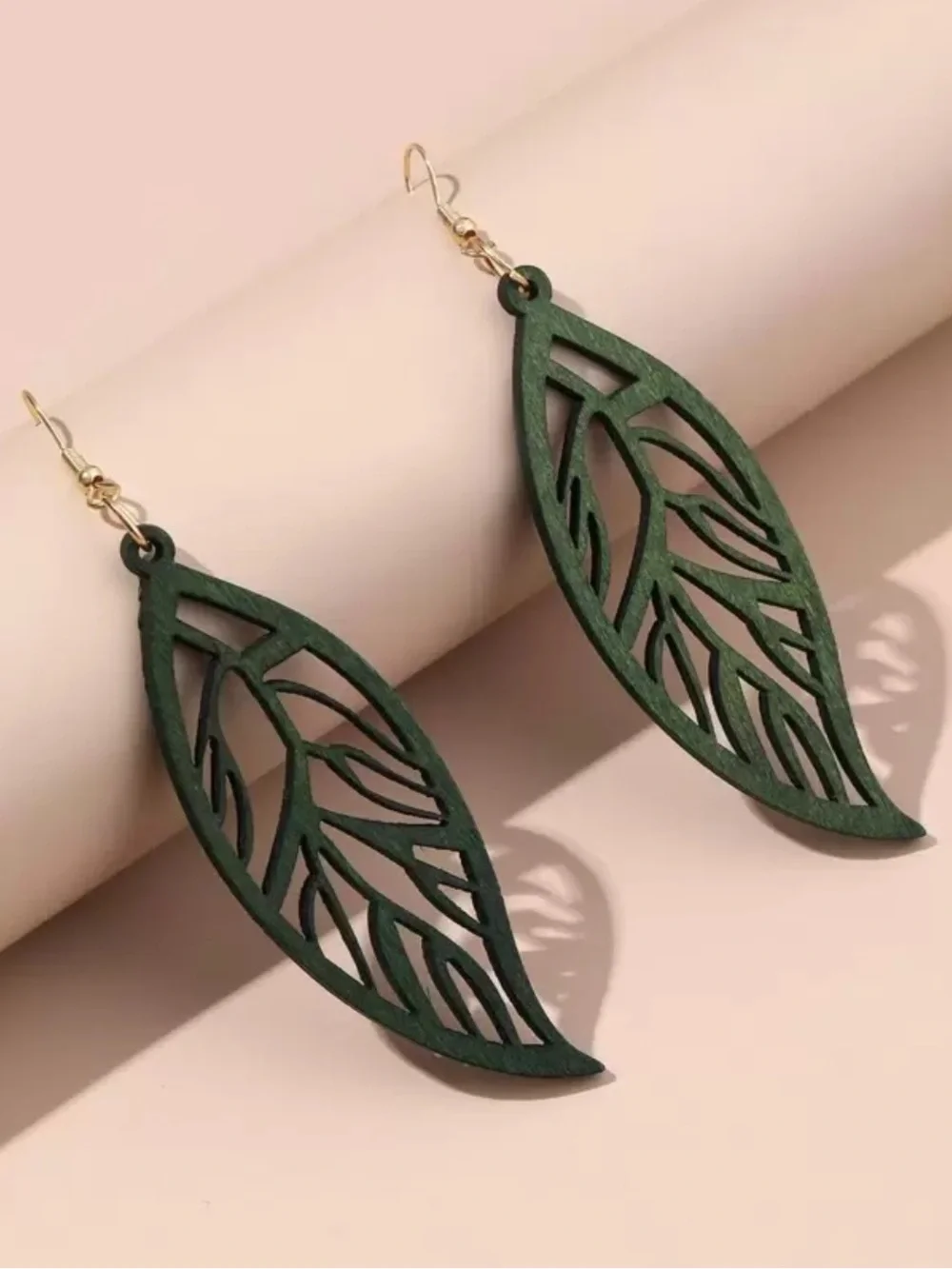 Hollow Out Leaf Drop Earrings